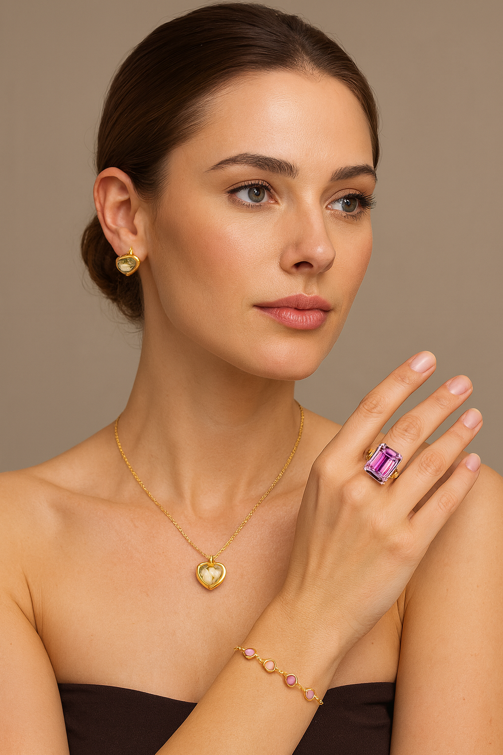 Veliki kameni prsten s prirodnim ljubičastim Ametistom - Slika 3