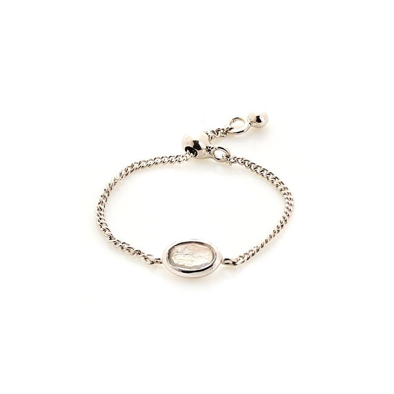 Podesivi Prsten s bijelim mjesečevim kamenom