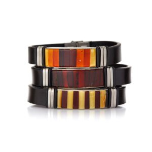 Narukvica s prirodnim raznobojnim Jantarom