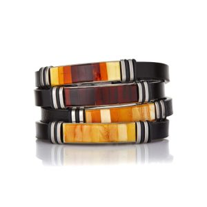 Narukvica s prirodnim raznobojnim jantarom iz Baltičkog mora