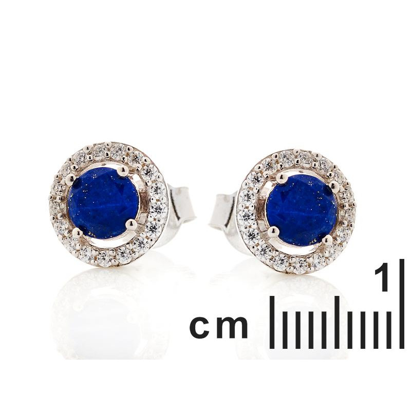 Naušnice s lapis lazulijem i cirkonijevim oksidom - Slika 2