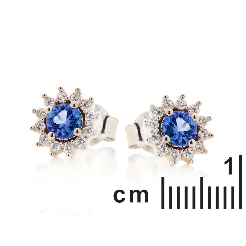 Naušnice s prirodnim plavim Tanzanitom - Slika 2