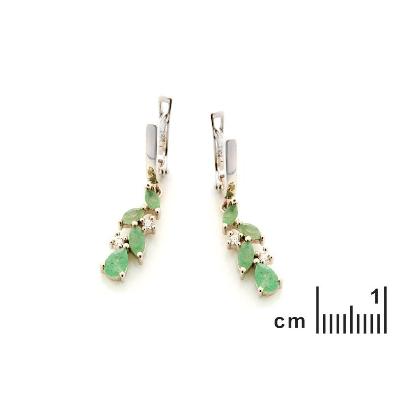 Naušnice s prirodnim zelenim Aventurinom - Slika 2