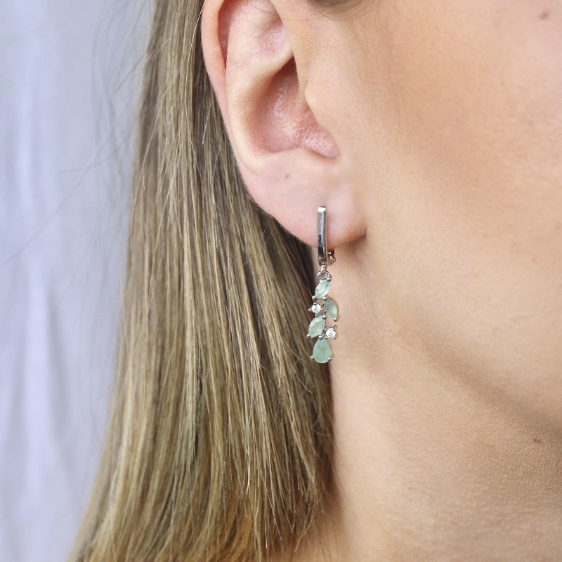 Naušnice s prirodnim zelenim Aventurinom - Slika 3