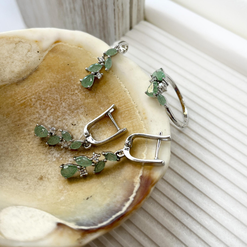 Naušnice s prirodnim zelenim Aventurinom - Slika 4