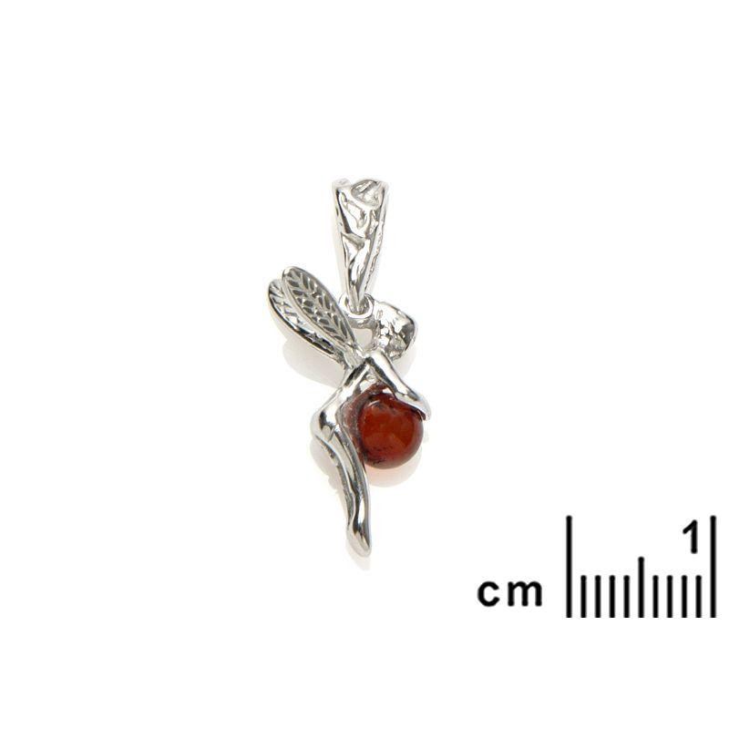 Privjesak vila s kuglicom boje konjaka i Jantara - Slika 2