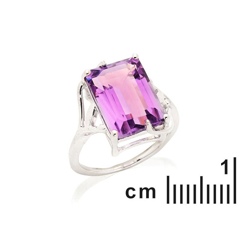 Veliki kameni prsten s prirodnim ljubičastim Ametistom - Slika 2