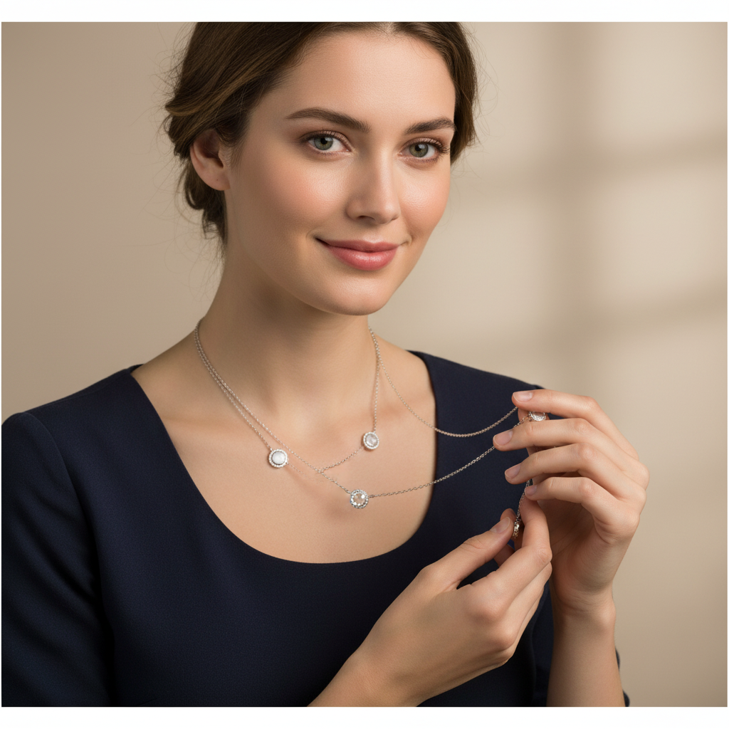 Ogrlica s Labradoritom i kamenčićima - Slika 2