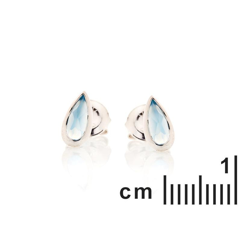 Viseće naušnice od prirodnog plavog Kalcedona - Slika 2