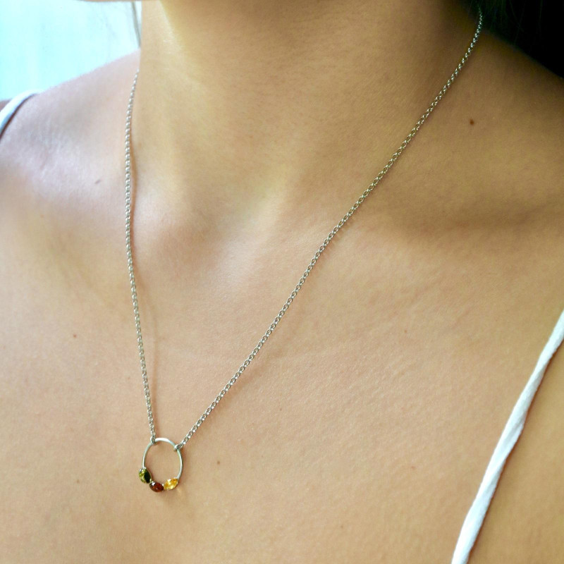 Ogrlica s višebojnim Jantarom - Slika 3