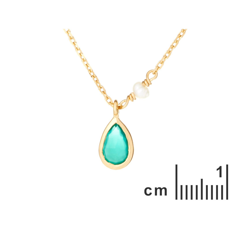 Ogrlica s prirodnim zelenim Oniksom - Slika 2