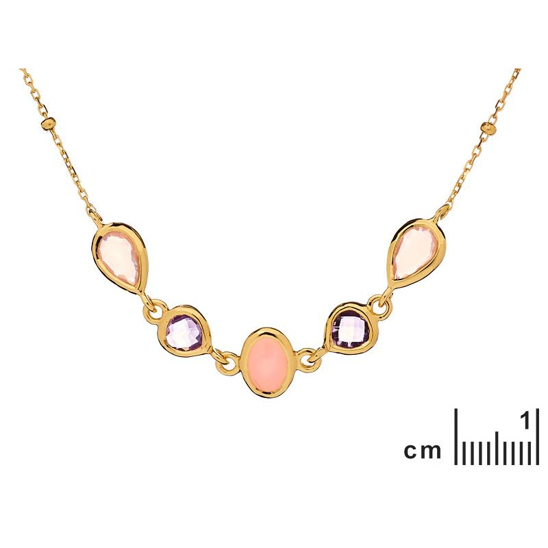 Ogrlica s kapljicom prirodnog ružičastog Opala - Slika 2