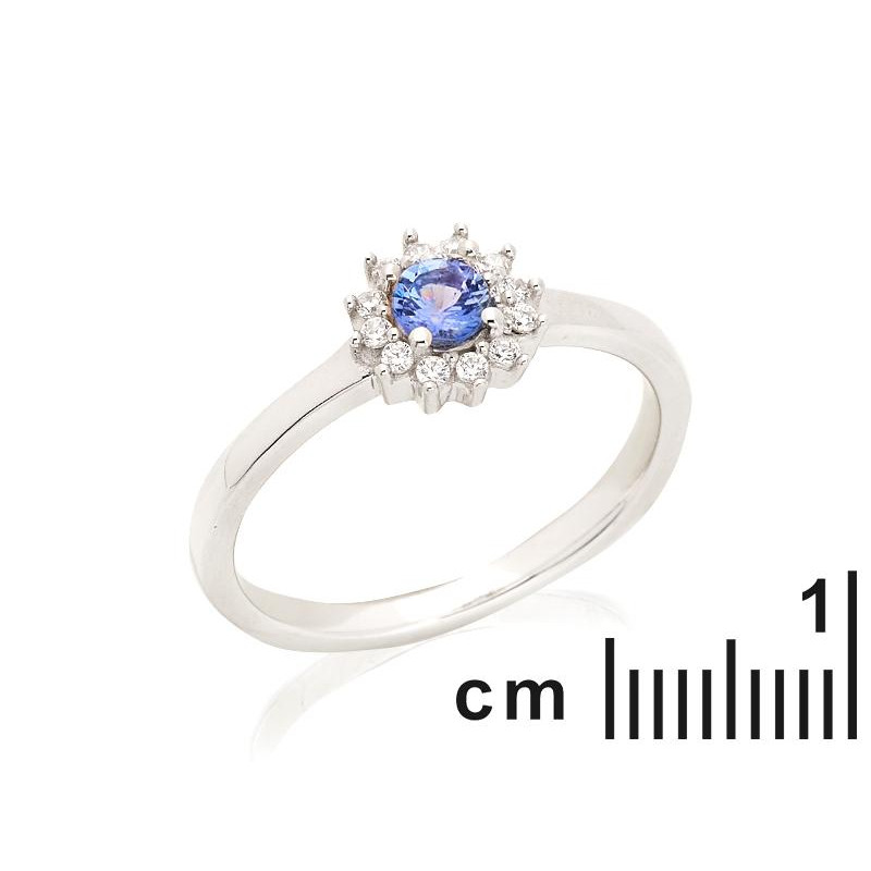 Prsten s prirodnim plavim Tanzanitom 2,38g - Slika 2