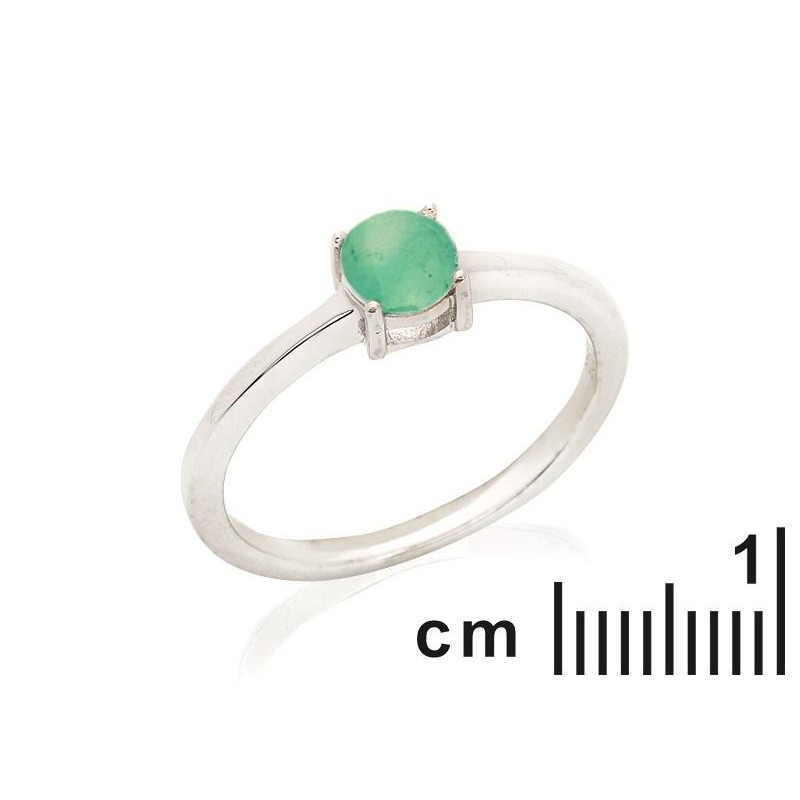 okrugli prsten-s-prirodno zelenim-aventurinom u 925 rodijevom srebru