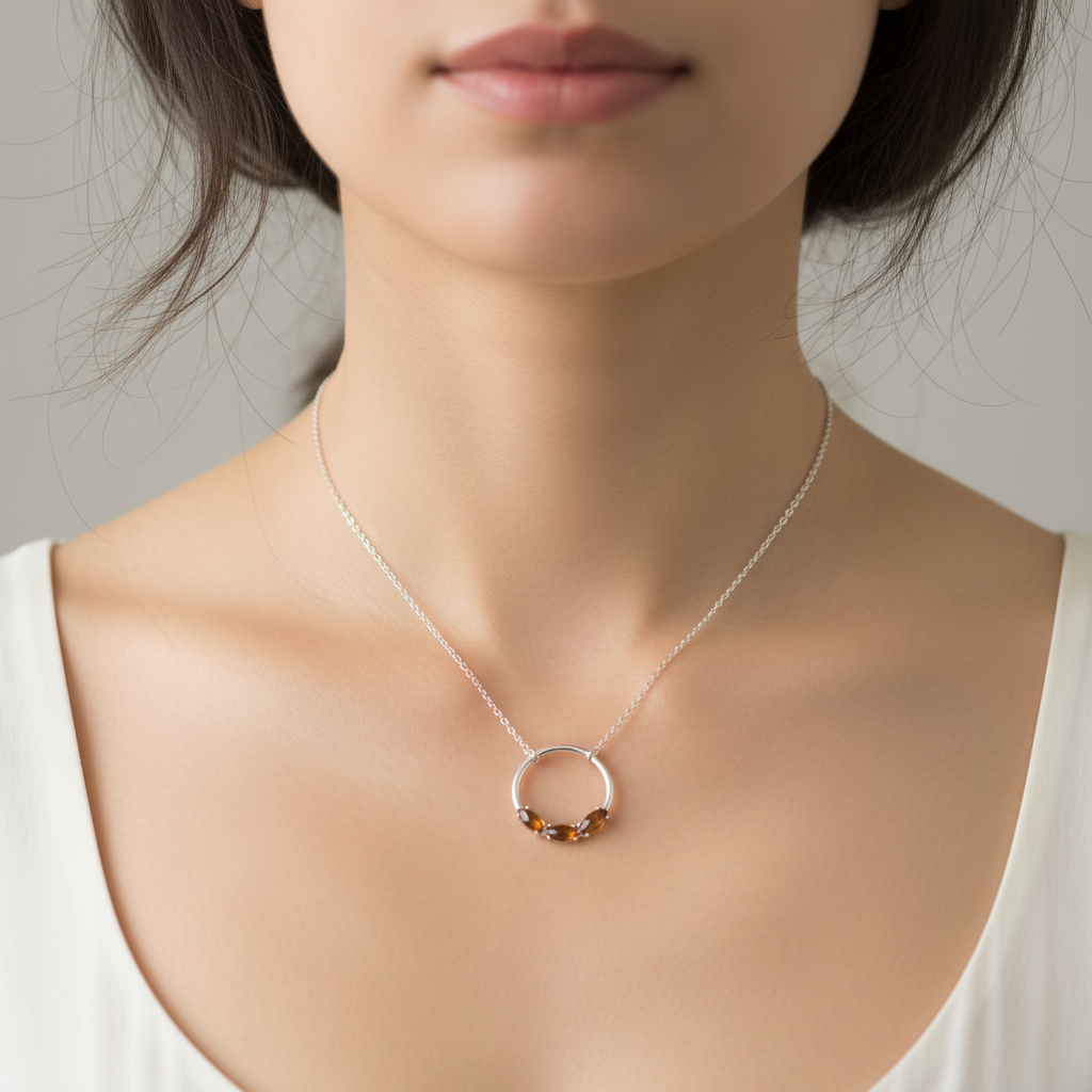 Ogrlica s konjak jantarnim